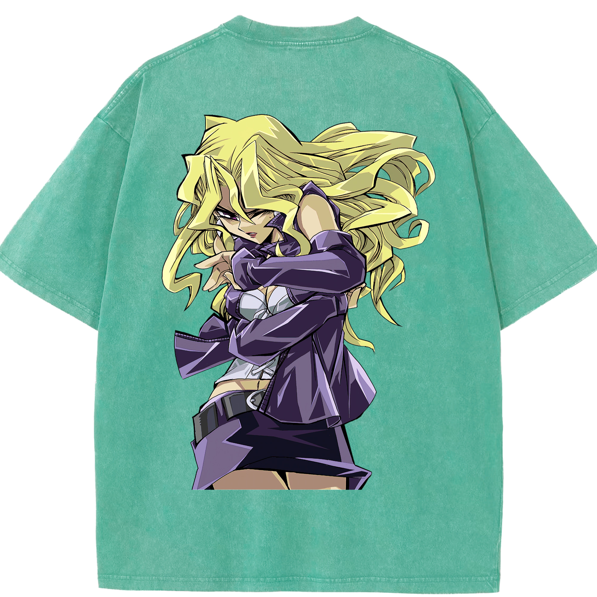 （画像用） 遊☆戯☆王 Yu-Gi-Oh! 綿100% ヴィンテージ風 半袖Tシャツ（背面プリント）